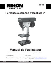 Rikon Power Tools 30-100 Manuel De L'utilisateur