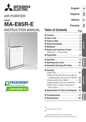 Mitsubishi Electric MA-E85R-E Manuel D'instructions