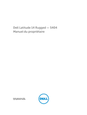 Dell Latitude 14 Rugged 5404 Manuel Du Propriétaire