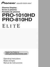 Pioneer Elite PRO-810HD Mode D'emploi