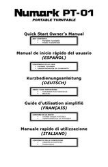 Numark PT01 SCRATCH Guide D'utilisation Simplifié