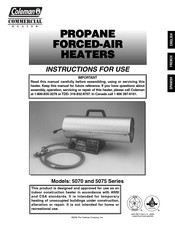 Coleman 5075 Série Mode D'emploi