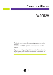 LG W2052V-PF Manuel D'utilisation