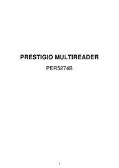 Prestigio MultiReader 5274B Guide De Démarrage Rapide