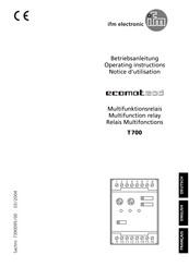 IFM Electronic ecomot200 T 700 Notice D'utilisation