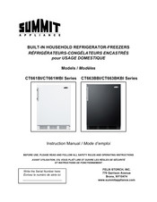Summit Appliance CT661BI Série Mode D'emploi