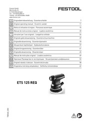 Festool ETS 125 REQ Notice D'utilisation D'origine