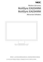 Nec MultiSync EA224WMi Manuel De L'utilisateur