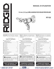 RIDGID R7122 Manuel D'utilisation