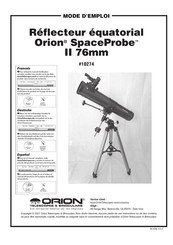 Orion SpaceProbe II Mode D'emploi