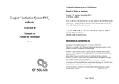 GF-SOL-AIR Comfort Ventilation System CVS robusto Mode D'emploi Et Notice De Montage