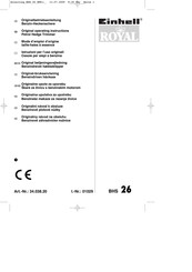 Einhell Royal BHS 26 Mode D'emploi D'origine