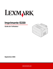 Lexmark E220 Guide De L'utilisateur