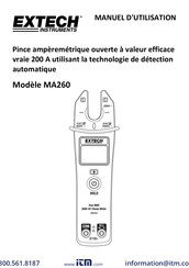 Extech Instruments MA260 Manuel D'utilisation