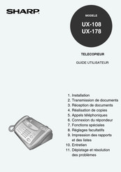Sharp UX-108 Guide Utilisateur