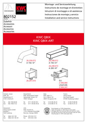 KWC QBIX-ART 26.249.072 Instructions De Montage Et D'entretien