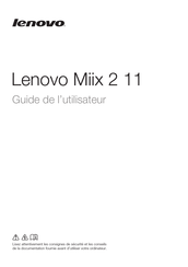 Lenovo Miix 2 11 Guide De L'utilisateur