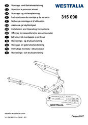 Westfalia 315 090 691 111 Notice De Montage Et D'utilisation