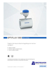 Krohne OPTIFLUX 1000 Notice Technique