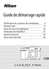 Nikon COOLPIX P7800 Guide De Démarrage Rapide