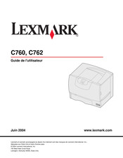 Lexmark C760 Guide De L'utilisateur