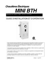 THERMO 2000 MINI BTH 12 Guide D'installation Et D'operation