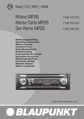 Blaupunkt San Remo MP26 Notice D'emploi