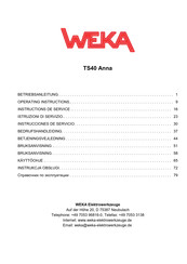 Weka TS40 ANNA Mode D'emploi