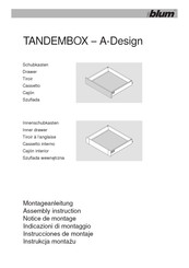 Blum TANDEMBOX Notice De Montage