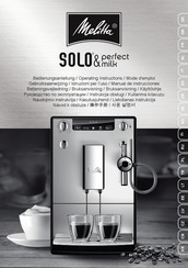 Melitta SOLO & Perfect Milk Mode D'emploi