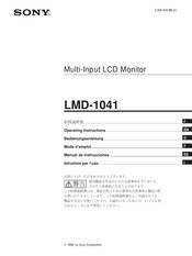 Sony LMD-1041 Mode D'emploi