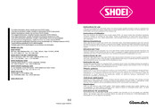 SHOEI Glamster Instructions D'utilisation