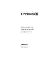 Beyerdynamic Opus 300 Notice D'utilisation