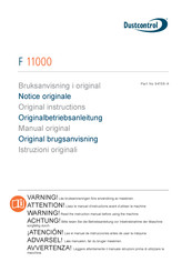 Dustcontrol F 11000 Notice Originale