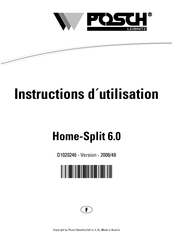 Posch Home-Split 6.0 Instructions D'utilisation