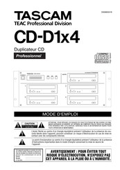 Tascam CD-D1x4 Mode D'emploi