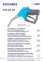 Elaflex HIBY ZVA 200 GR Instructions De Montage Et D'emploi