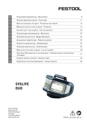 Festool SYSLITE DUO Notice D'utilisation