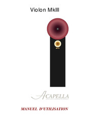 Acapella Audio Arts Violon MkIII Manuel D'utilisation