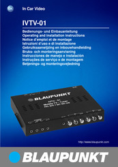 Blaupunkt IVTV-01 Notice D'emploi Et De Montage