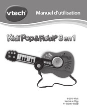 VTech Kidi Pop&Rock 3en1 Manuel D'utilisation