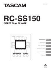 Tascam RC-SS150 Mode D'emploi