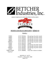 BETTCHER INDUSTRIES 620M2 Mode D'emploi Et Liste Des Pièces Détachées