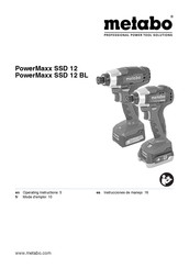 Metabo PowerMaxx SSD 12 Mode D'emploi