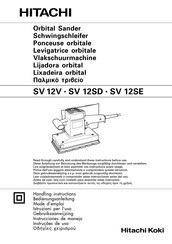 Hitachi Koki SV 12SD Mode D'emploi