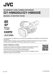 JVC GY-HM600E Manuel D'instructions