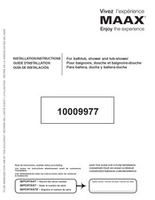 MAAX 10009977 Guide D'installation