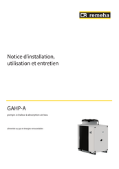 REMEHA GAHP-A Série Notice D'installation, D'utilisation Et D'entretien