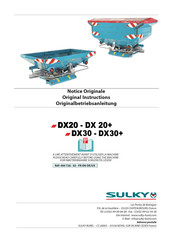 Sulky DX 30 Notice Originale