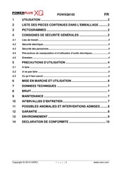 Powerplus XQ POWXQ8105 Mode D'emploi